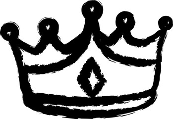 crown brush stroke, king and queen