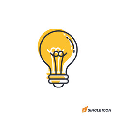Poster - Light Bulb icon vector illustration. Light Bulb symbol isolated on white background