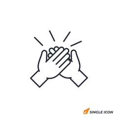 Poster - High Five icon vector illustration. High Five symbol isolated on white background