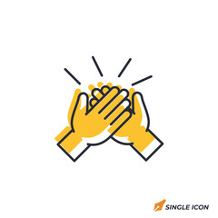 Poster - High Five icon vector illustration. High Five symbol isolated on white background