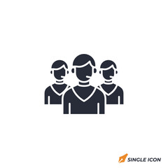 Poster - Team Support icon vector illustration. Team Support symbol isolated on white background