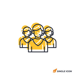 Poster - Team Support icon vector illustration. Team Support symbol isolated on white background
