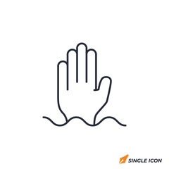 Poster - Helping Hand icon vector illustration. Helping Hand symbol isolated on white background