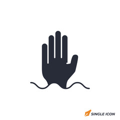 Poster - Helping Hand icon vector illustration. Helping Hand symbol isolated on white background