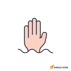Poster - Helping Hand icon vector illustration. Helping Hand symbol isolated on white background