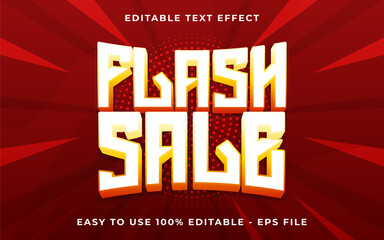 Poster - Flash Sale White gradient sparkle text style effect template editable text effect
