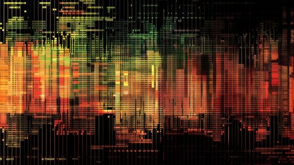 Wall Mural - Abstract Digital Glitch Art