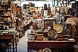 © gankevstock - Lively flea market with vintage antiques and collectibles on display