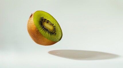 Canvas Print - Half a Kiwi Fruit in mid air