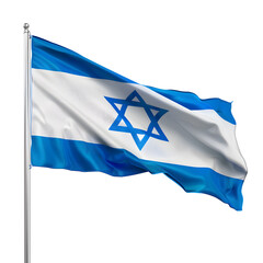 Wall Mural - Israel flag, isolated on white background