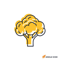 Poster - Broccoli icon vector illustration. Broccoli symbol isolated on white background.