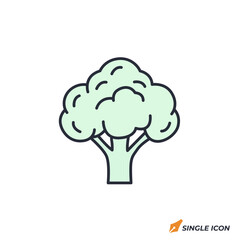 Poster - Broccoli icon vector illustration. Broccoli symbol isolated on white background.