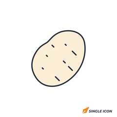 Poster - Potato icon vector illustration. Potato symbol isolated on white background