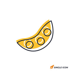 Leinwandbilder - Peas icon vector illustration. Peas symbol isolated on white background