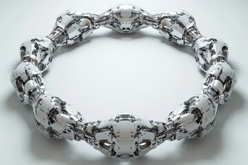 Poster - Metallic robotic bracelet a fusion of fashion and technology crafted with precision and futuristic aesthetics.