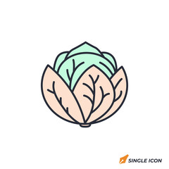 Poster - Cabbage icon vector illustration. Cabbage symbol isolated on white background