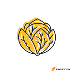 Poster - Cabbage icon vector illustration. Cabbage symbol isolated on white background