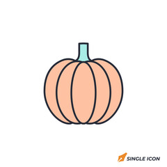 Poster - Pumpkin icon vector illustration. Pumpkin symbol isolated on white background