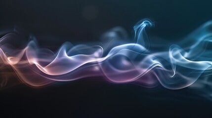 Poster - Vibrant abstract smoke against dark backdrop