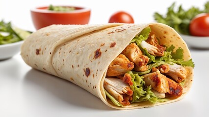 Wall Mural - Taco Mexican tortilla chicken wrap