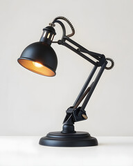 Wall Mural -  Vintage black desk lamp isolated on white background