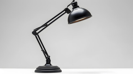 Wall Mural -  Vintage black desk lamp isolated on white background