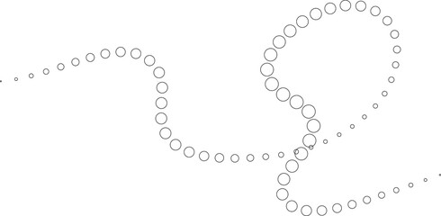 Aufkleber - Dotted curved line shape icon collection
