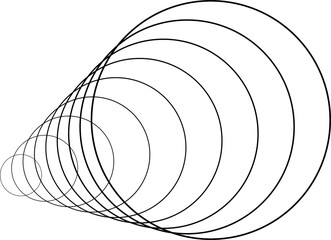Aufkleber - Circle lines with blend effect. Concept digital, technology, modern