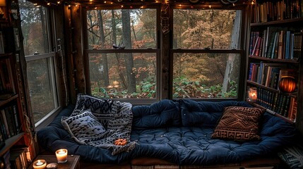 Canvas Print - a window view of the forest