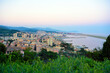 © maudanros - panorama of multedo sestri and the airport of genoa italy