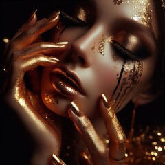 Poster - twilight gold a mysterious and enchanting shade of gold that cap