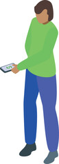 Poster - Young man is holding a smartphone and making an online payment