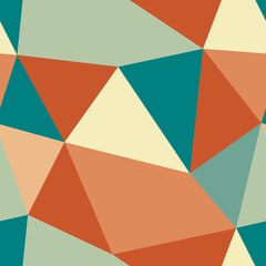 Poster - triangulation geometric shapes background. large triangles size. repeatable pattern. artistic vector