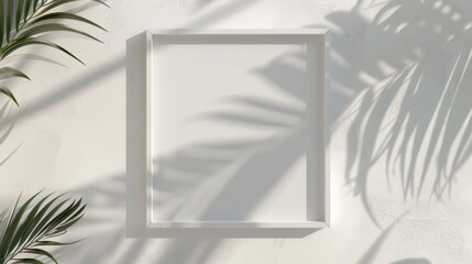 white blank square frame for mock up and display products with pastel colors