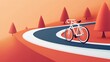 © JP STUDIO LAB - Bicycle racing track, avant-garde design, flat design illustration, high-resolution photo, realistic photo
