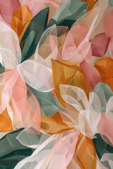 Poster - Glowing Futuristic Geometric Shapes in Abstract Motion Background