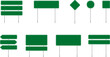 © Volodymyr - Traffic signs vector, green road signs blank. Blank signs vector for information of road direction, maps, text or banner with place for text. Isolated information direction sign.