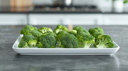 Fresh green broccoli. Healthy food