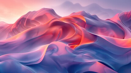 Wall Mural - Bright, flowing motion with gradient hues