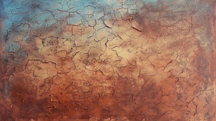 Poster - An artistic blend of calming earthy tones combined with vibrant blue sky textures, perfect for any background design