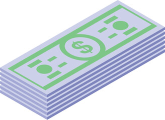 Wall Mural - Stack of banknotes is laying on a surface, representing concepts like savings, investment, and wealth