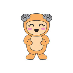 vector character animal costume cute