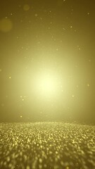 Wall Mural - golden shining glitter particles copy space vertical animation background.