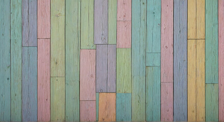 Wall Mural - colorful wooden background