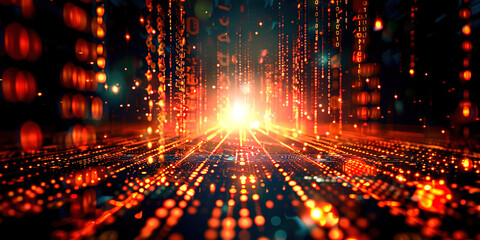 Poster - Matrix computer abstract background