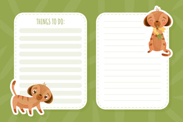 Sticker - Meerkat Cute Animal Empty Note and Reminder Card Vector Template