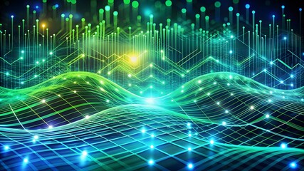 Poster - digital waves, dynamic networks, artificial neural networks, cyber quantum computing, and electronic