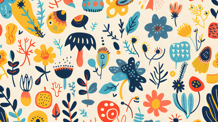 Sticker - Colorful Floral Pattern