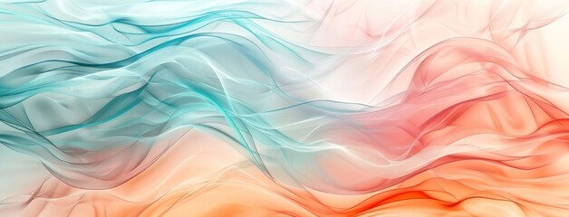 Wall Mural - Abstract Wave Pattern in Blue and Orange