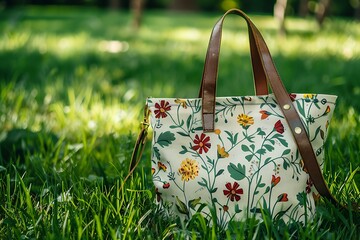 Wall Mural - bag and flowers